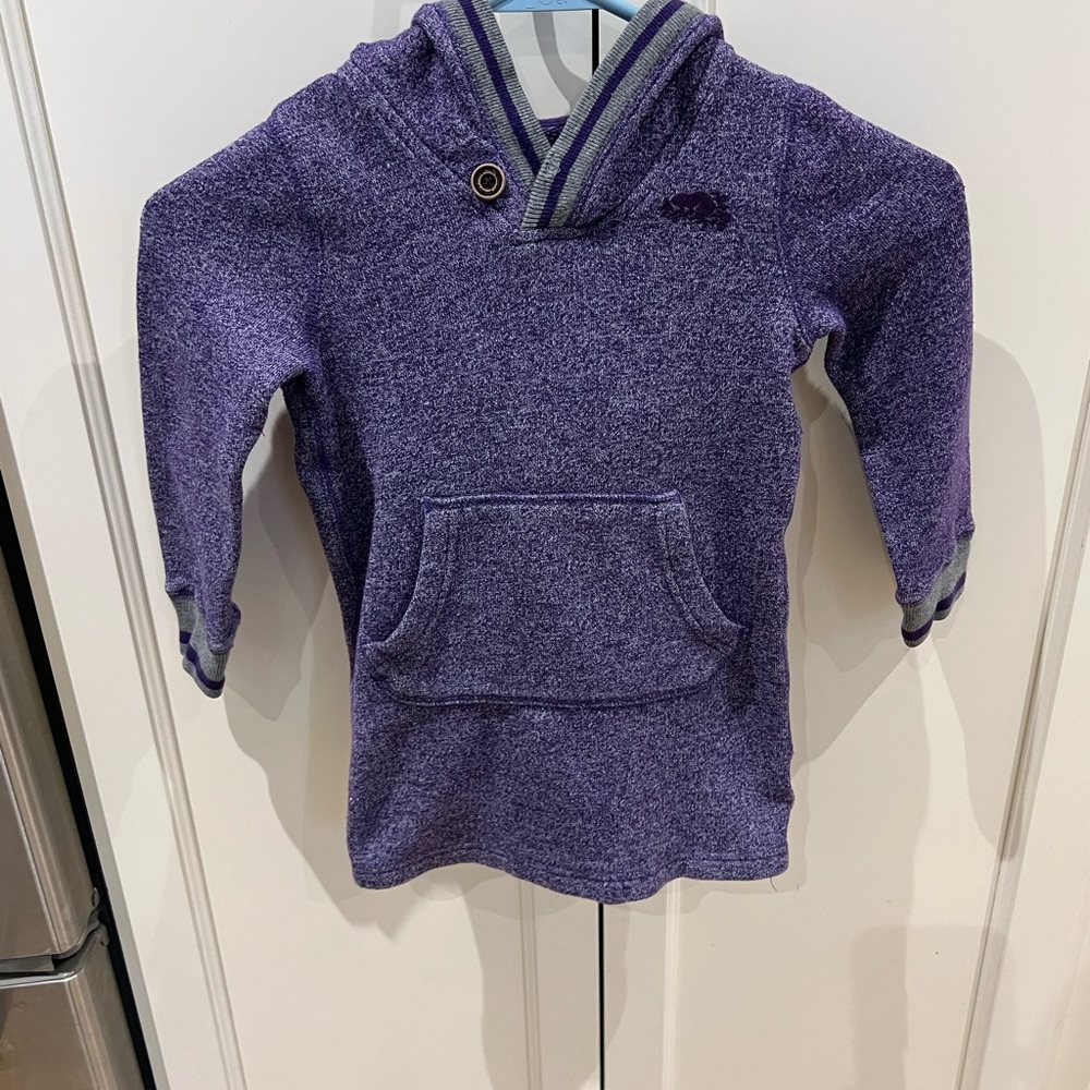 Roots Purple Kids Hooded sweater dress 3t